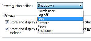 Start Button Properties, Customize